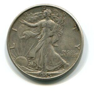 1945 USA Walking Liberty Half Dollar Coin (l12)